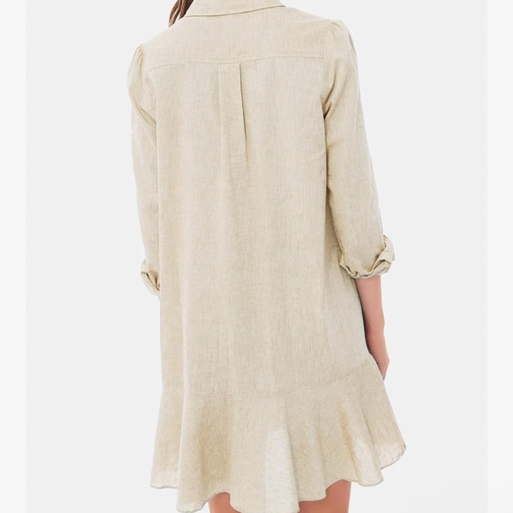 Cream Shirt Dress- NWT XL - Picture 3 of 6